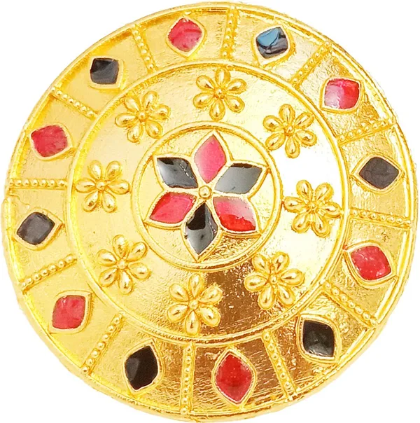 Assamese_Traditional_Copper_Gold_Plated_Red_Colour_Finger-Ring_For_Girls_&_Women